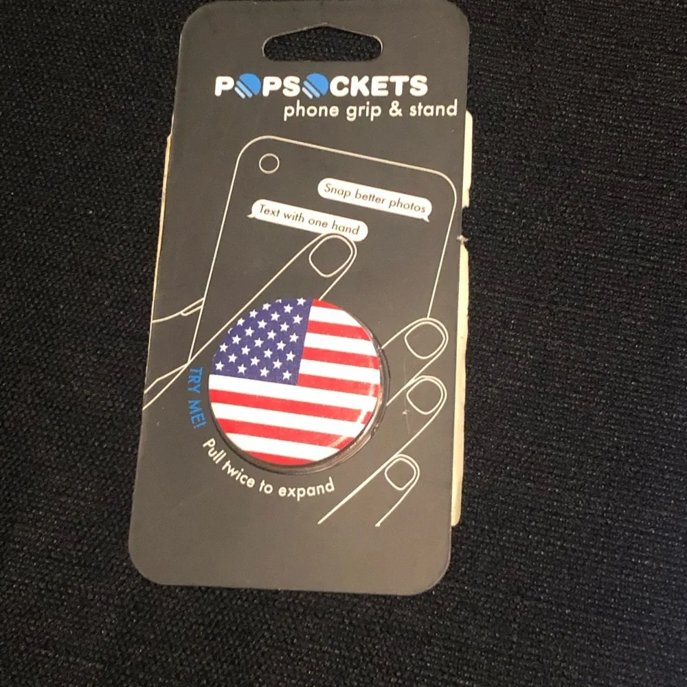 PopSocket Phone Grip & Stand with American Flag - Red, White, Blue